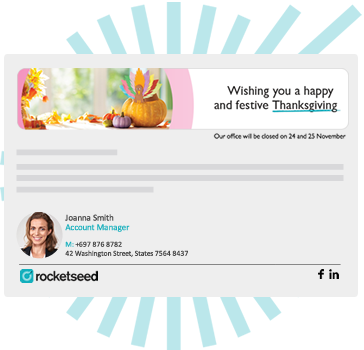 Thanks giving branded email